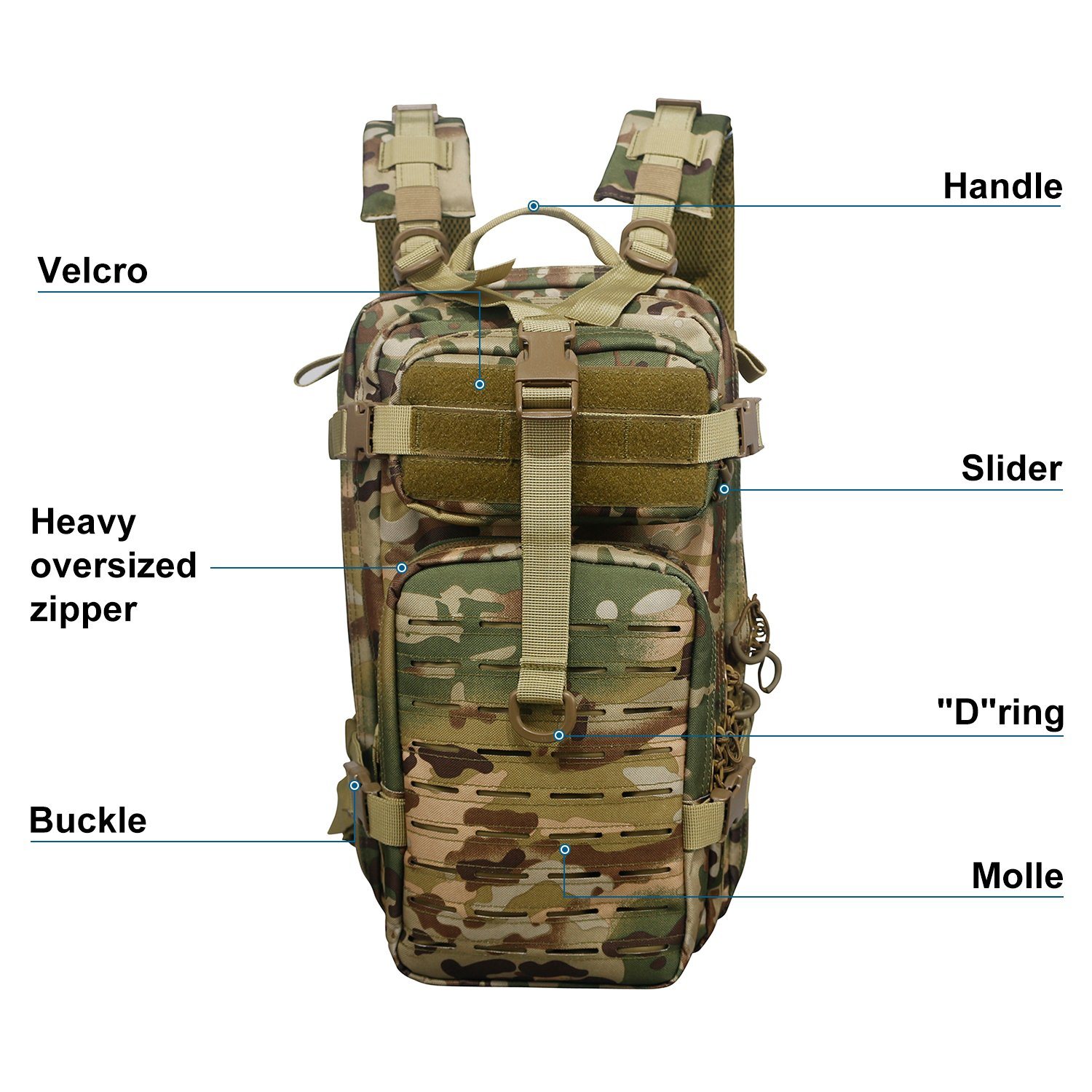 Air Soft Small Backpack Waterproof Large Capacity Bags for Multiple Function 