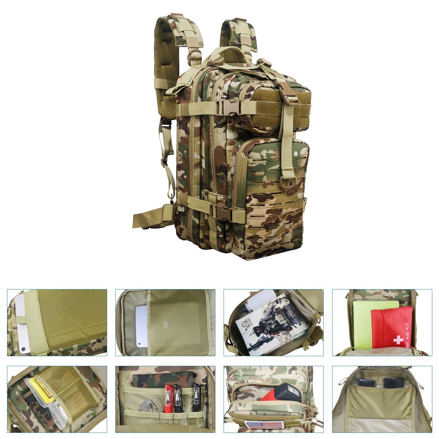 Air Soft Small Backpack Waterproof Large Capacity Bags for Multiple Function 