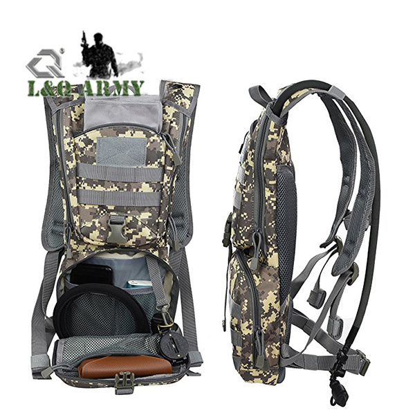 Hot Sale Outdoor Hiking Military Camo Hydration Backpack 