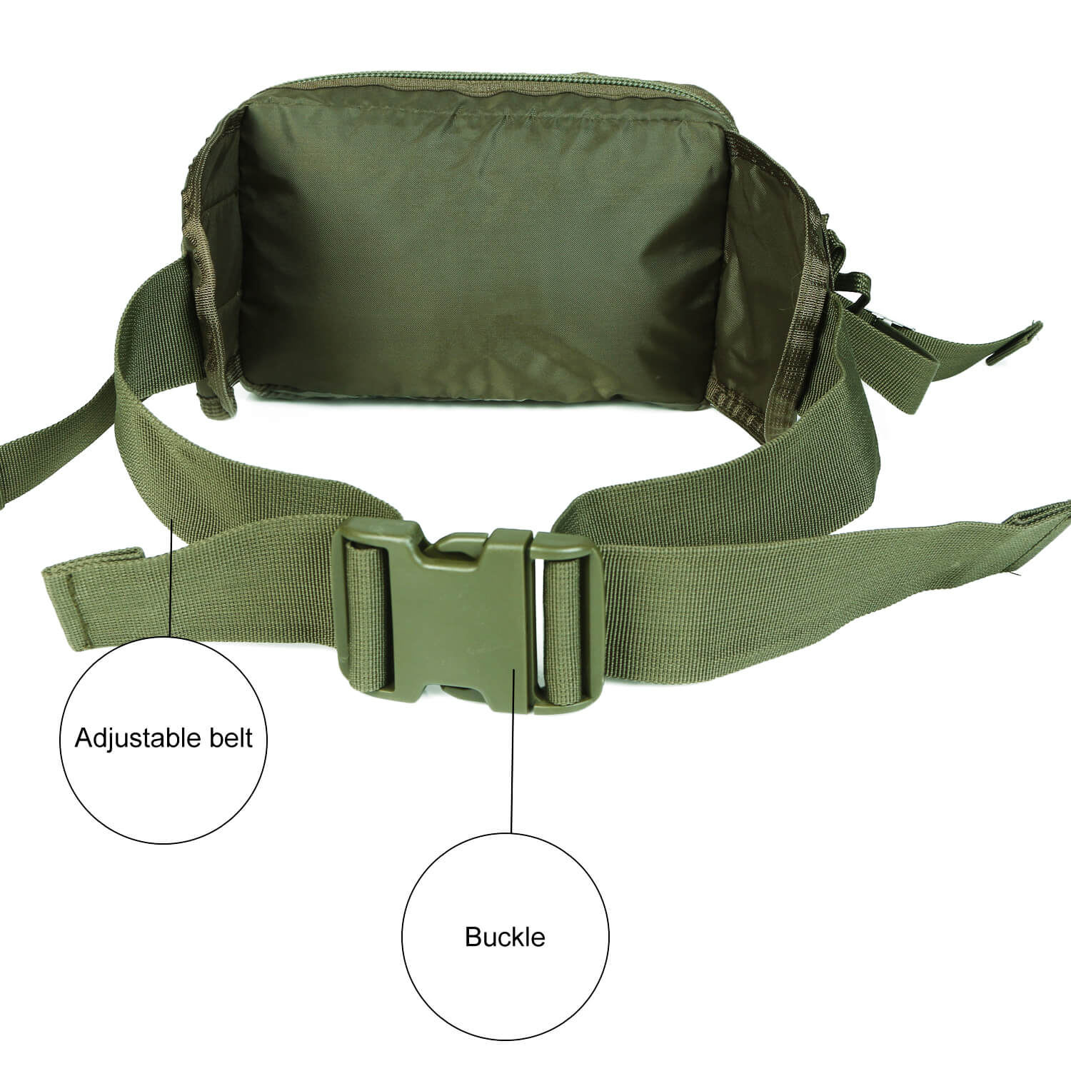 Water-Resistant Nylon Military Waist Pack for Hiking and Outdoor Adventures