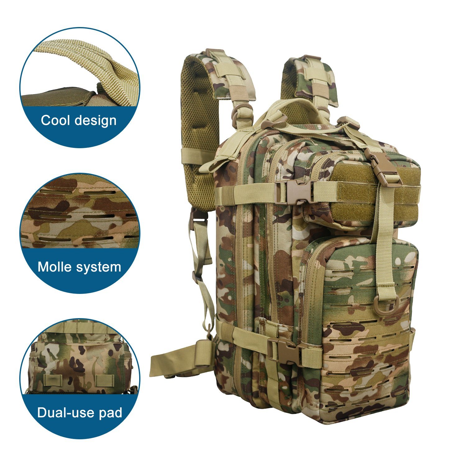 Air Soft Small Backpack Waterproof Large Capacity Bags for Multiple Function 