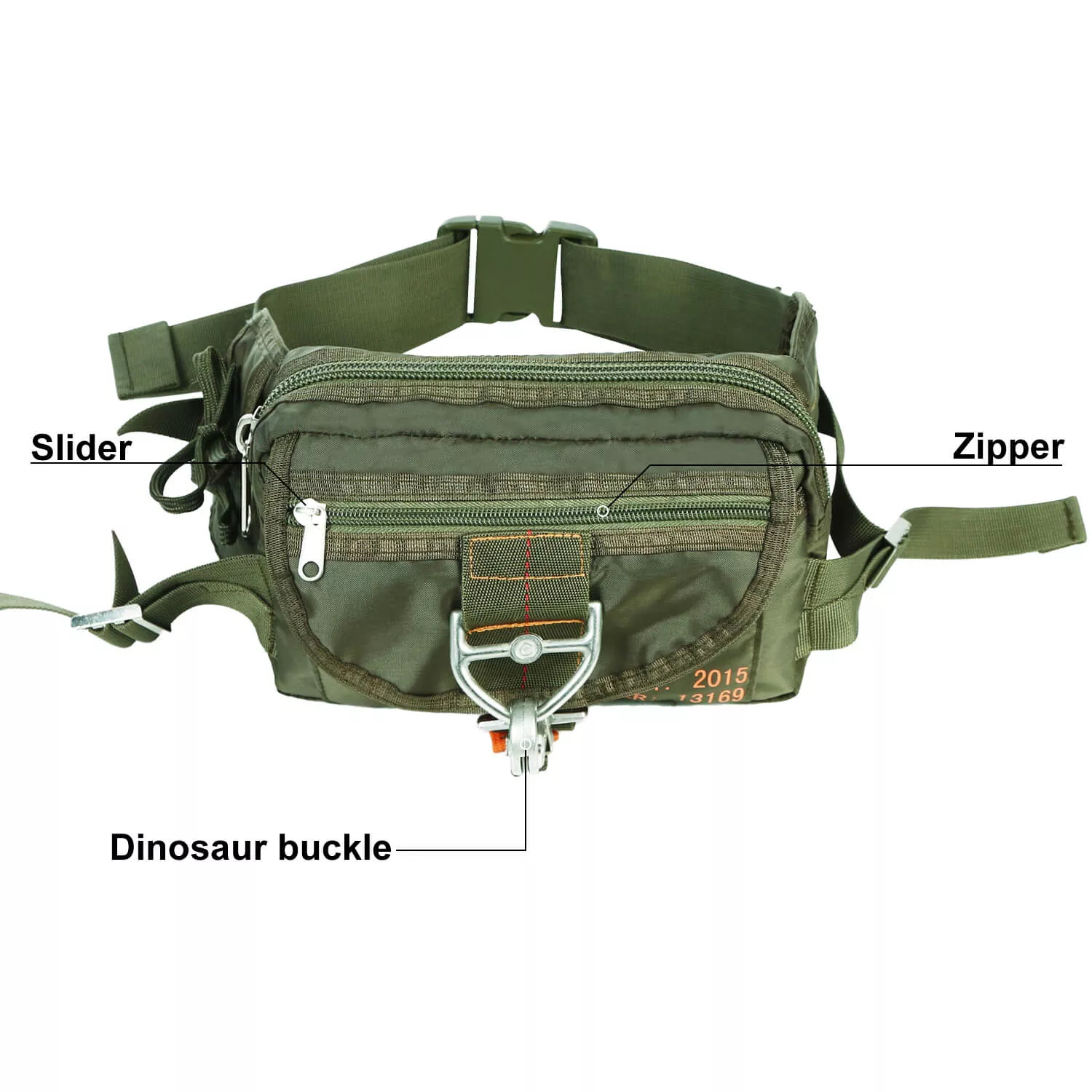 Water-Resistant Nylon Military Waist Pack for Hiking and Outdoor Adventures