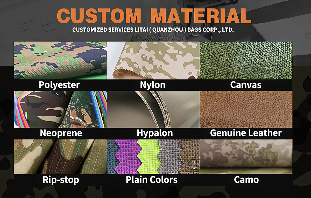 Customized Raw Materials for Military Bags Manufacturing