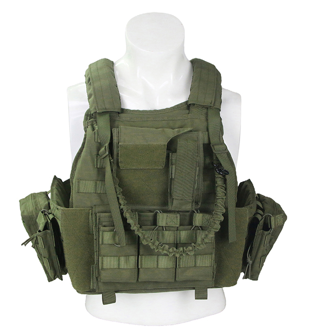 Green Cordura Waterproof Lightweight Multi-Function Tactical safe vest Quick Release Tactical Vest Plate Carrier